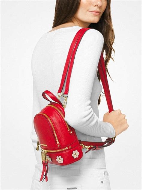 how to wear michael kors rhea mini floral applique backpack|rhea mini logo backpack.